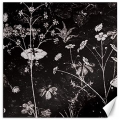 Dark Floral Artwork Canvas 16  X 16 
