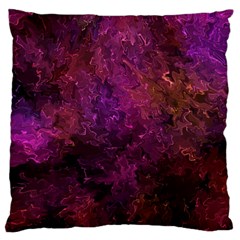 Red Melty Abstract Large Cushion Case (one Side) by Dazzleway