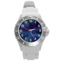 Glassy Melty Abstract Round Plastic Sport Watch (l) by Dazzleway