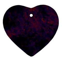 Red And Purple Abstract Heart Ornament (two Sides)