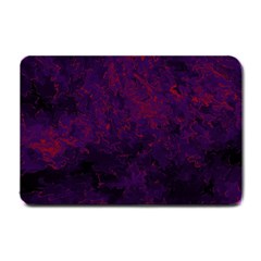 Red And Purple Abstract Small Doormat  by Dazzleway