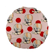 Chibi!charlie  Standard 15  Premium Flano Round Cushions by murosakiiro