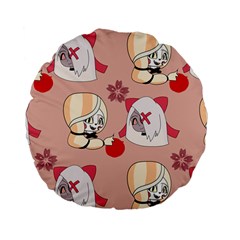 Chibi!chaggie Standard 15  Premium Flano Round Cushions