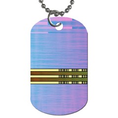 Glitched Vaporwave Hack The Planet Dog Tag (one Side) by WetdryvacsLair