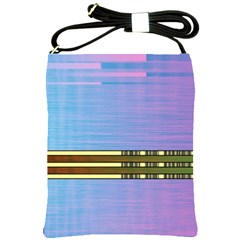 Glitched Vaporwave Hack The Planet Shoulder Sling Bag by WetdryvacsLair