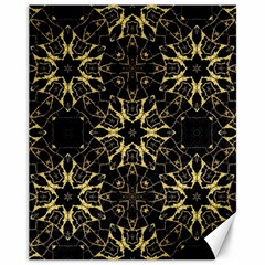 Black and gold pattern Canvas 11  x 14 