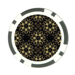 Black and gold pattern Poker Chip Card Guard