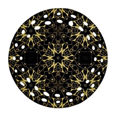 Black and gold pattern Ornament (Round Filigree)