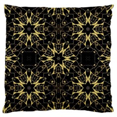 Black and gold pattern Large Cushion Case (Two Sides)