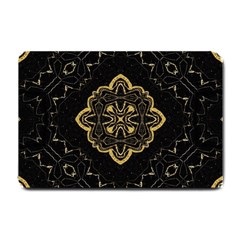 Ornate Black And Gold Small Doormat  by Dazzleway