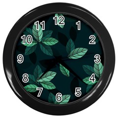 Foliage Wall Clock (Black)