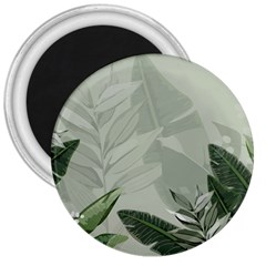 Banana Leaf Plant Pattern 3  Magnets by Alisyart