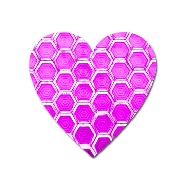 Hexagon Windows Heart Magnet