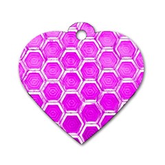 Hexagon Windows Dog Tag Heart (two Sides) by essentialimage