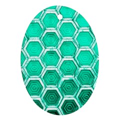 Hexagon Windows Oval Ornament (two Sides) by essentialimage