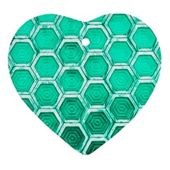 Hexagon Windows Heart Ornament (two Sides) by essentialimage