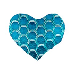 Hexagon Windows Standard 16  Premium Heart Shape Cushions by essentialimage