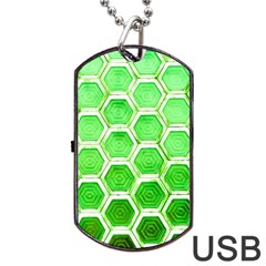 Hexagon Windows Dog Tag Usb Flash (one Side) by essentialimage