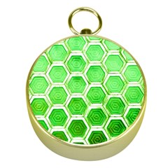 Hexagon Windows Gold Compasses by essentialimage