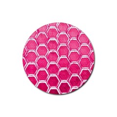 Hexagon Windows Rubber Round Coaster (4 pack) 