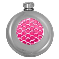 Hexagon Windows Round Hip Flask (5 oz)