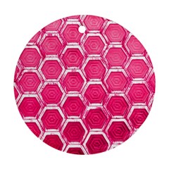 Hexagon Windows Round Ornament (Two Sides)