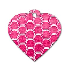 Hexagon Windows Dog Tag Heart (Two Sides)