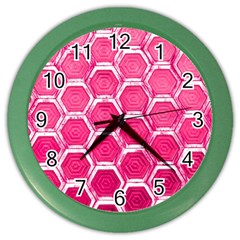 Hexagon Windows Color Wall Clock