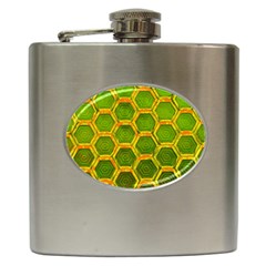 Hexagon Windows Hip Flask (6 Oz) by essentialimage