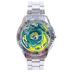 Vector Vivid Marble Pattern 14 Stainless Steel Analogue Watch by goljakoff