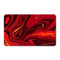 Red Vivid Marble Pattern Magnet (rectangular) by goljakoff