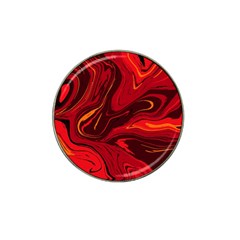 Red Vivid Marble Pattern Hat Clip Ball Marker (4 Pack) by goljakoff