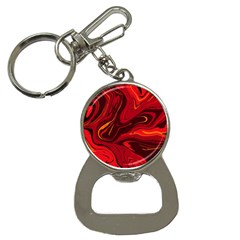 Red Vivid Marble Pattern Bottle Opener Key Chain by goljakoff