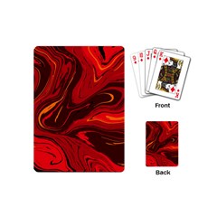 Red Vivid Marble Pattern Playing Cards Single Design (mini) by goljakoff