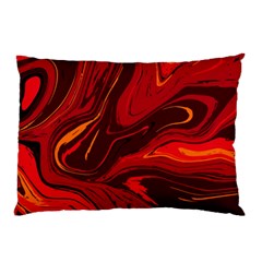 Red Vivid Marble Pattern Pillow Case (two Sides) by goljakoff