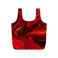 Red Vivid Marble Pattern Full Print Recycle Bag (s) by goljakoff