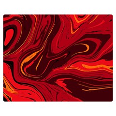 Red Vivid Marble Pattern Double Sided Flano Blanket (medium)  by goljakoff