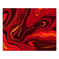 Red Vivid Marble Pattern Double Sided Flano Blanket (large)  by goljakoff