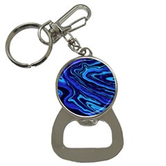 Blue Vivid Marble Pattern 16 Bottle Opener Key Chain by goljakoff