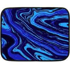 Blue Vivid Marble Pattern 16 Fleece Blanket (mini) by goljakoff
