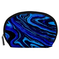 Blue Vivid Marble Pattern 16 Accessory Pouch (large) by goljakoff