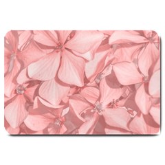 Coral Colored Hortensias Floral Photo Large Doormat  by dflcprintsclothing