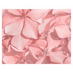 Coral Colored Hortensias Floral Photo Double Sided Flano Blanket (medium)  by dflcprintsclothing