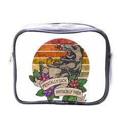 Possum - Mentally Sick Physically Thick Mini Toiletries Bag (one Side) by Valentinaart