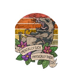 Possum - Mentally Sick Physically Thick Shower Curtain 48  X 72  (small)  by Valentinaart