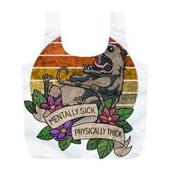 Possum - Mentally Sick Physically Thick Full Print Recycle Bag (l) by Valentinaart