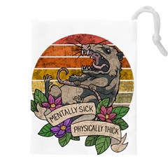 Possum - Mentally Sick Physically Thick Drawstring Pouch (5xl) by Valentinaart