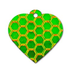 Hexagon Windows Dog Tag Heart (two Sides) by essentialimage