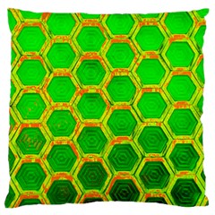 Hexagon Windows Large Flano Cushion Case (two Sides) by essentialimage