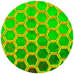 Hexagon Windows Wooden Puzzle Round by essentialimage